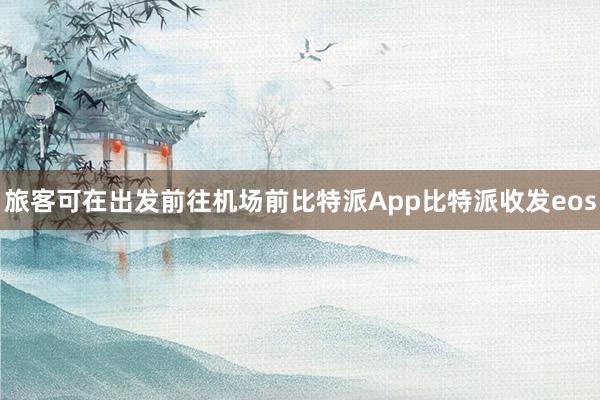 旅客可在出发前往机场前比特派App比特派收发eos