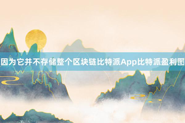 因为它并不存储整个区块链比特派App比特派盈利图