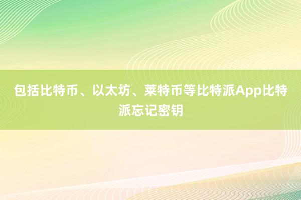 包括比特币、以太坊、莱特币等比特派App比特派忘记密钥