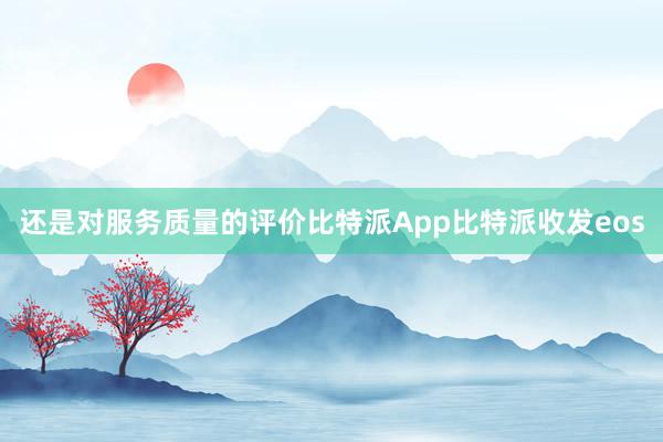 还是对服务质量的评价比特派App比特派收发eos