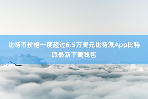 比特币价格一度超过6.5万美元比特派App比特派最新下载钱包