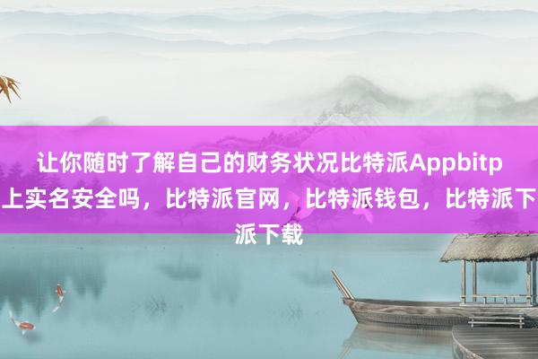 让你随时了解自己的财务状况比特派Appbitpie上实名安全吗，比特派官网，比特派钱包，比特派下载