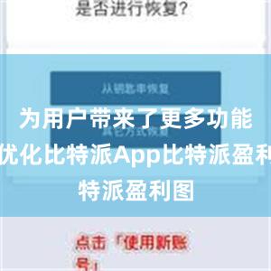 为用户带来了更多功能和优化比特派App比特派盈利图