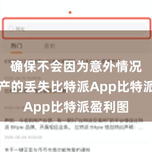 确保不会因为意外情况导致资产的丢失比特派App比特派盈利图