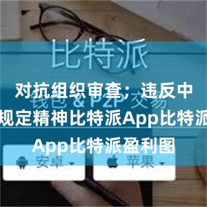 对抗组织审查；违反中央八项规定精神比特派App比特派盈利图