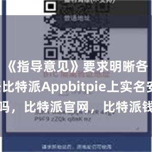 《指导意见》要求明晰各方责任比特派Appbitpie上实名安全吗，比特派官网，比特派钱包，比特派下载