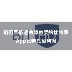 咱们严格遵命隐敝契约比特派App比特派盈利图